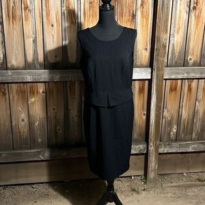 The Limited dress sheath black viscose blend sleeveless lined 12 FIRM on PRICE